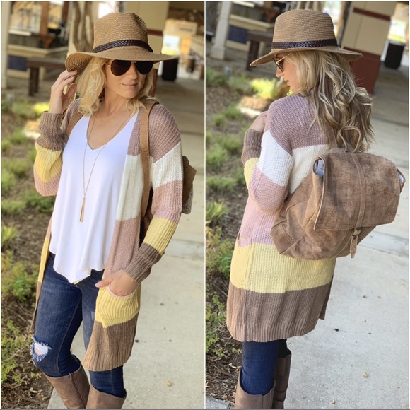 ✨LAST ONE✨Colorblock knit cardigan with pockets - Picture 2 of 3